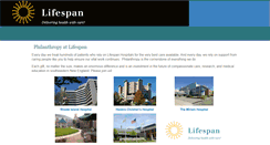 Desktop Screenshot of giving.lifespan.org
