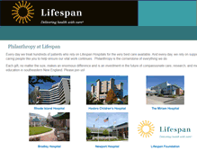 Tablet Screenshot of giving.lifespan.org